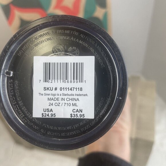 Starbucks 2023 Christmas Holiday Tumbler w/Silicone Straw Topper 24oz - Picture 7 of 7